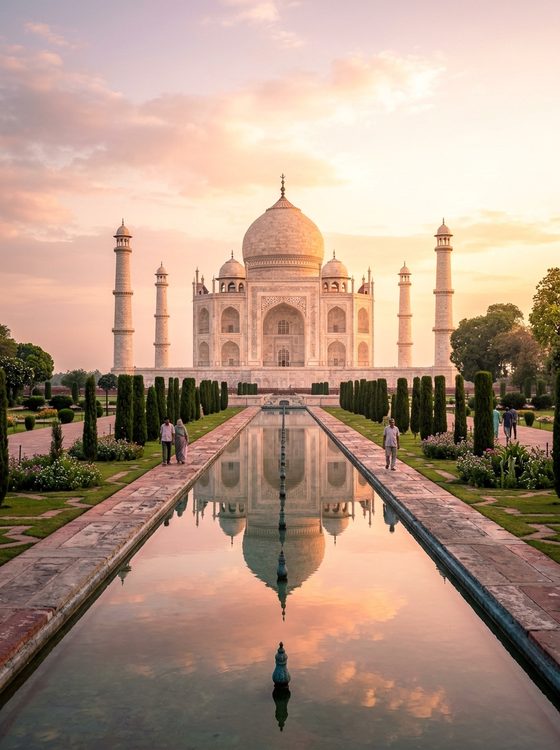 India Taj Mahal Agra Sunrise